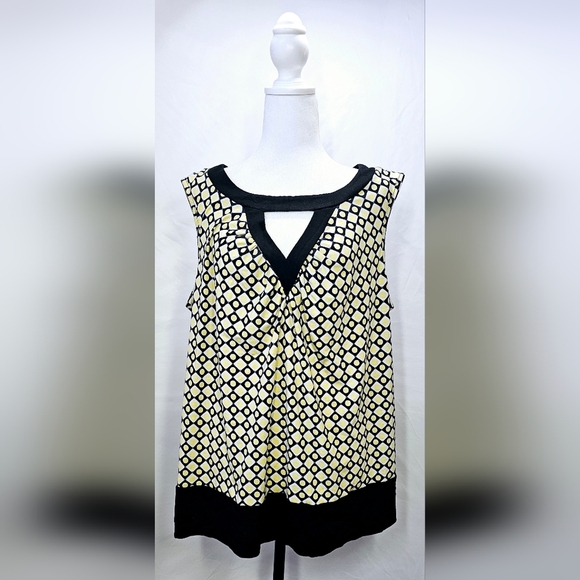 Size 22/24W Cato Woman Sleeveless Geometric Print Top - Picture 1 of 5